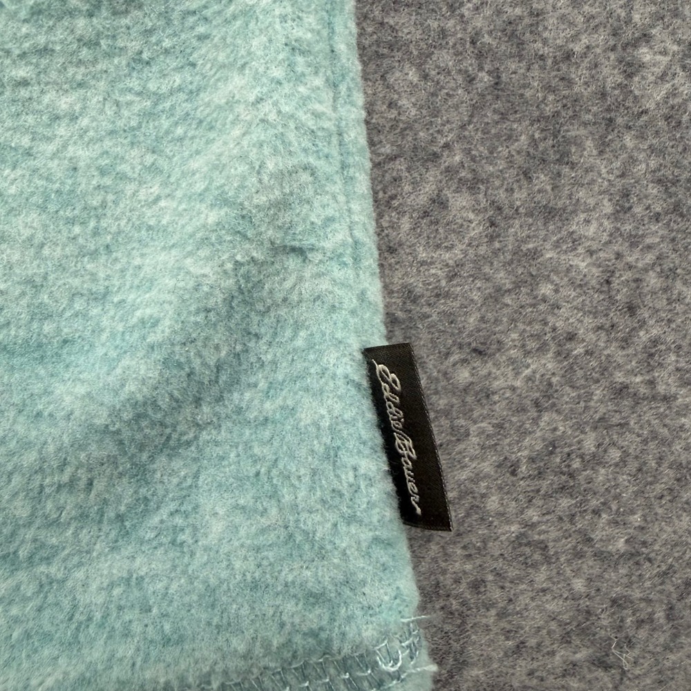 Eddie Bauer Womens Quarter Zip Fleece Pullover Heathered Green Size M - Picture 4 of 7